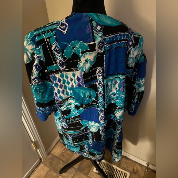 Vintage Robert Lee brand short sleeve blazer -shoulder pads, fashion buttons 24 - Picture 3 of 6